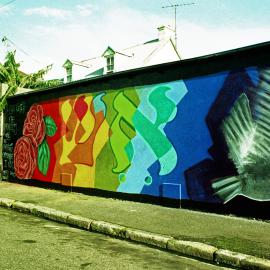 The Light Shineth mural, Rochford Street Erskineville, 1991