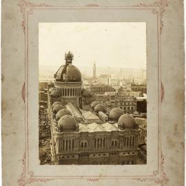 Construction of dome on the Queen Victoria Building (QVB), George Street Sydney, 1898