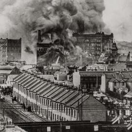 Anthony Hordern & Sons store on fire, George Street Haymarket, 1901