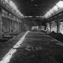 Charging room inside Pyrmont Incinerator, Saunders Street Pyrmont, 1976