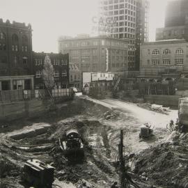 Excavation site, Town Hall House, 456 Kent Street Sydney, 1972