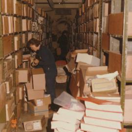Council records storage at Sussex Street Sydney, 1985