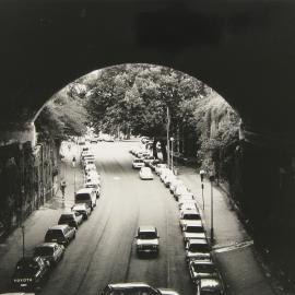 View of the Argyle Cut, Argyle Street Millers Point, circa 1980-1989