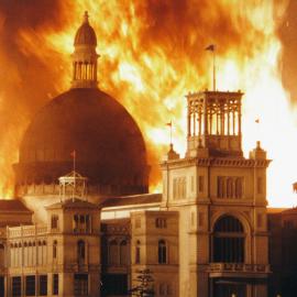 Reconstruction of Garden Palace fire, Royal Botanic Gardens Sydney, no date