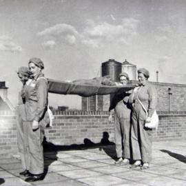 Women in World War II air raid exercises, Crown Street Womens Hospital, Surry Hills, 1941