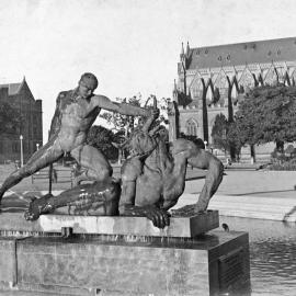 Statue of Theseus and the Minotaur, Archibald Fountain, Hyde Park, 1949