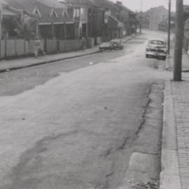 Condition of road, Albert Street Erskineville, 1953