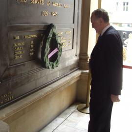 Former Town Clerk, at City of Sydney Armistice Day ceremony, Sydney 2010