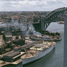 SS Oronsay at the Overseas Passenger Terminal, Circular Quay, 1966