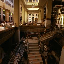 General Post Office (GPO) showing staircase within atrium, Martin Place Sydney, 1999