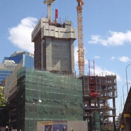 KENS site showing site and cranes, Kent Street Sydney, 2005