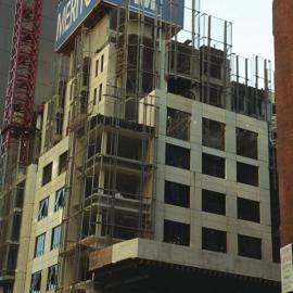 Lobana House (Rialto Apartments), Pitt Street Sydney showing partially clad building, 2003