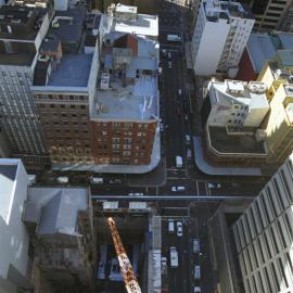 Easterly view from Lobana / Rialto Apartments Construction, Pitt Street Sydney to Hyde Park, 2002