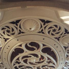 Scots Church redevelopment, Margaret and York Streets Sydney showing ornate ceiling rose, 2005