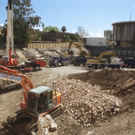 View of demolition debris at St Margarets Apartments, Bourke Street Surry Hills, 2009