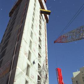 View of tower under construction, The Village, George Street Sydney, 2005