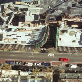 Aerial view of construction, The Village, George Street Sydney, 2005
