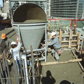 View of concrete pour. The Village, George Street Sydney, 2005
