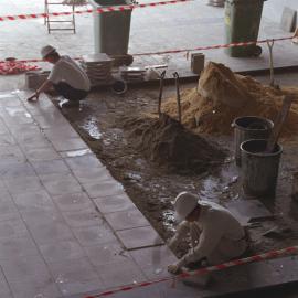 Paving work at Woolloomooloo Finger Wharf Redevelopment, 1999