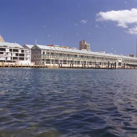 South easterly view from The Domain of Woolloomooloo Finger Wharf Redevelopment, 1999