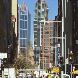 View from along York Street of construction of World Square, 2003