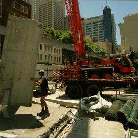 Easterly view of western side of construction of World Square, 2000