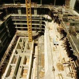 Lower levels of the construction of World Square, 2000