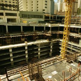 View from north west to south west corner of construction of World Square, 2000