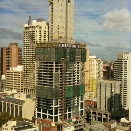 View south east from 539 Kent Street of construction of World Square, 2000