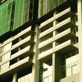 Detailed view of a section of the World Square building, 2000