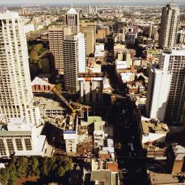 Southerly view from 590 George Street towards construction of World Square, 2000