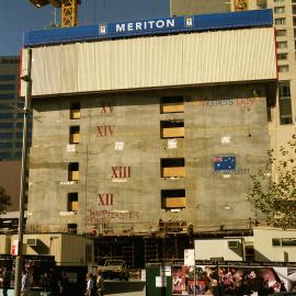Easterly view of first 15 levels of construction of World Square, 2000