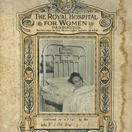 Patient in bed, Royal Hospital for Women Paddington, 1952