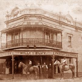 Elvy's butchery and residence in Codrington Street Darlington, 1890s