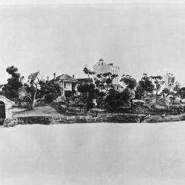 Fairhaven and Tarana, Potts Point mansions from Sydney Harbour, circa 1866-1873