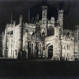 Government House at night, Royal Botanic Gardens Sydney, 1919