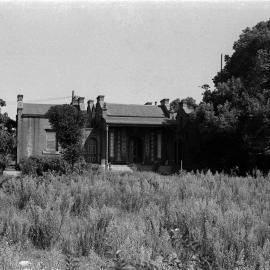 Weed ravaged Chinese temple, Edward Street Glebe, 1970s