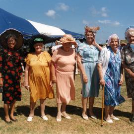 Hat parade, location unknown, 1990