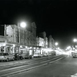 Newtown at night, King Street Newtown, 1950s