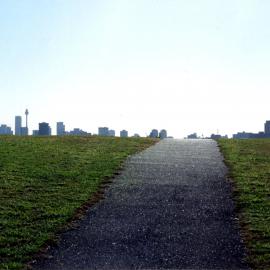 View of city skyline from Sydney Park Alexandria, no date