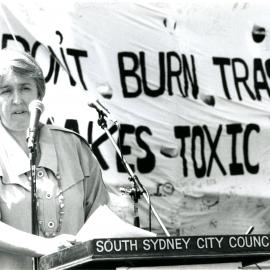 Greenpeace 'Ban the Burn' protest meeting.