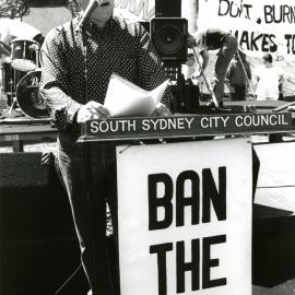 Greenpeace 'Ban the Burn' protest meeting.