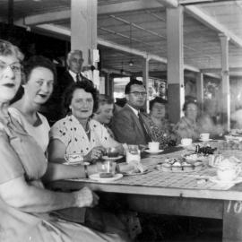Anthony Hordern's staff having morning tea, George Street Sydney, circa 1953
