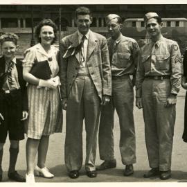 Keane Fisher Family at Circular Quay, circa 1944-1945