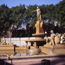 Archibald Fountain during restoration.