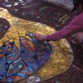 Ground mosaic for Peace Park.