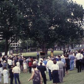 Sandstone and Water Sculpture launch at Cook and Phillip Park, 2000