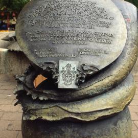Tank Stream Fountain plaque, after 1981