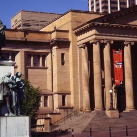 Shakespeare Memorial in front of State Library, Shakespeare Place Sydney, no date