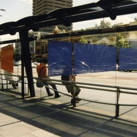 Bus shelter at Central.